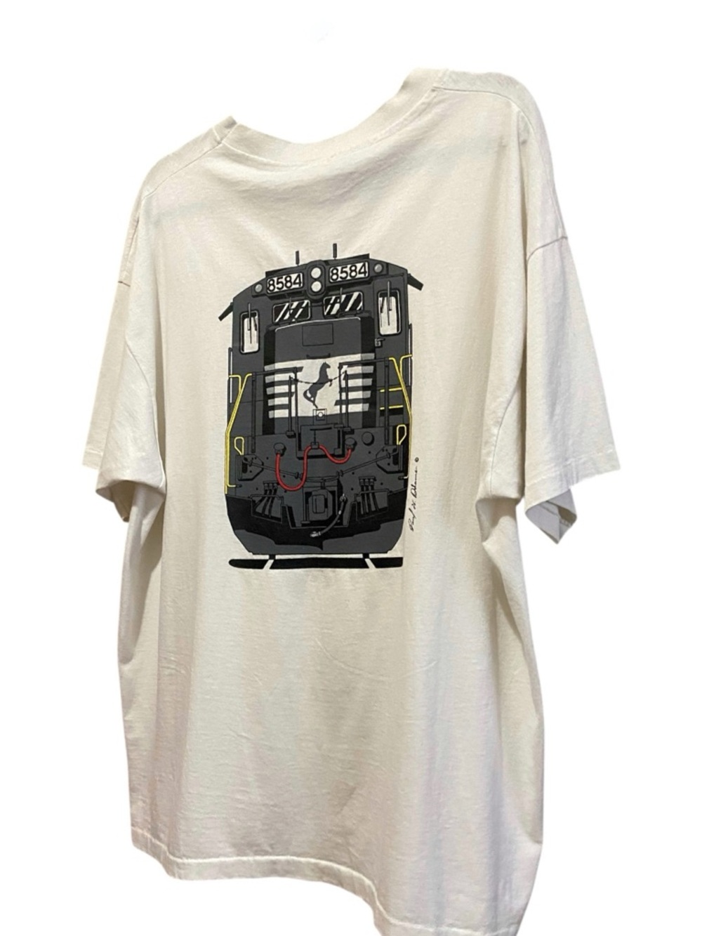 Vintage 80s Railroad T-Shirt Size XXL